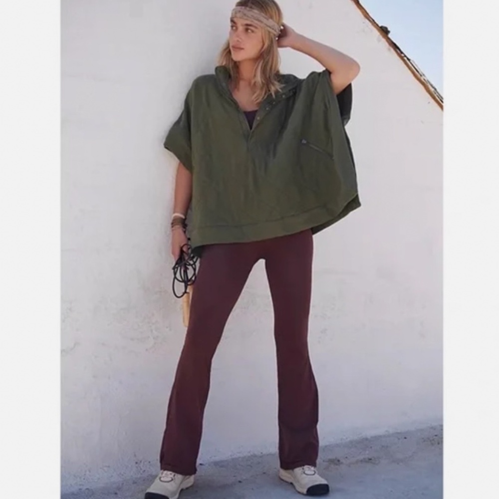 Free People Poncho Vest Green Size XS